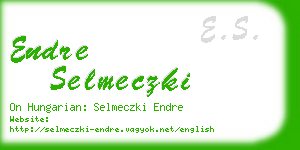 endre selmeczki business card